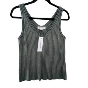 Amour Vert Size Large NEW Tank Top Sweater Knit Green 100% Cashmere Nora